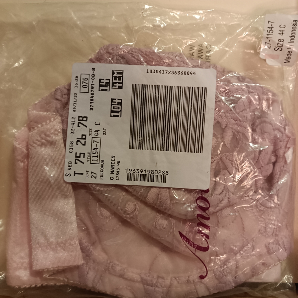 Woman Within Mauve Pink Bra Underwire 44C NWT Still In Wrapping